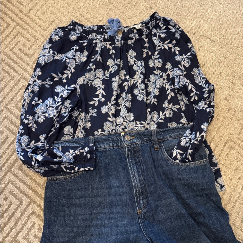 JCrew Floral Cotton Shirt